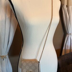 TWO : Nine West Beige Crossbody wallets ( 1 tan 1 black)